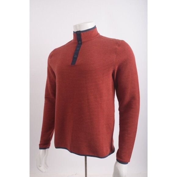 Southern Tide Mens Rutland Reversible Heather Quilted Shirt S Red Ivory 9462 - Picture 3 of 9